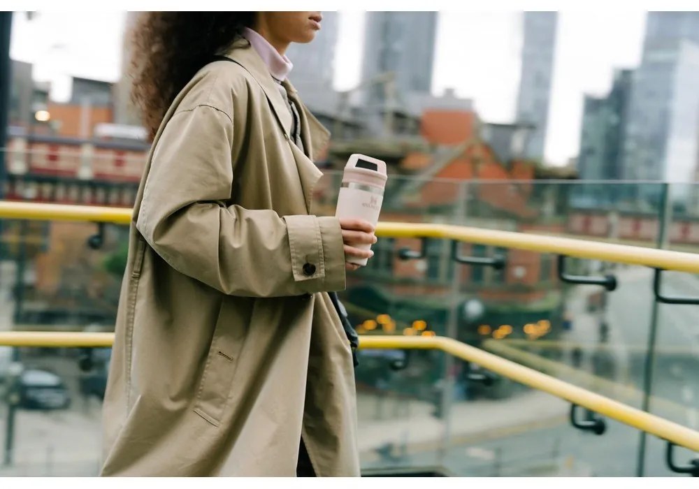 Világos rózsaszín rozsdamentes acél termobögre 350 ml Café-To-Go Rose Quartz – Stanley