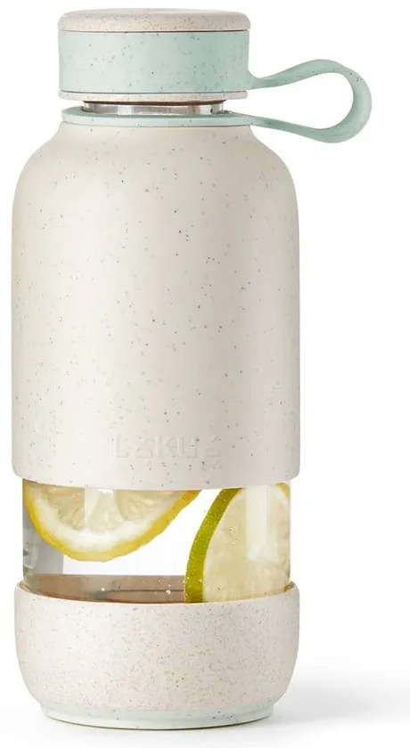 Krémszínű üveg utazó ivópalack 500 ml To Go Organic – Lékué