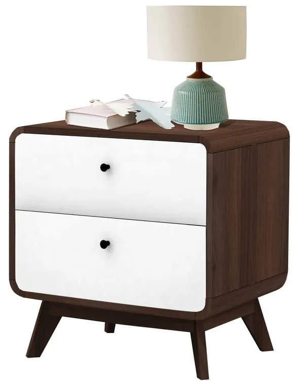 Fehér-natúr színű éjjeliszekrény Cassie - Støraa