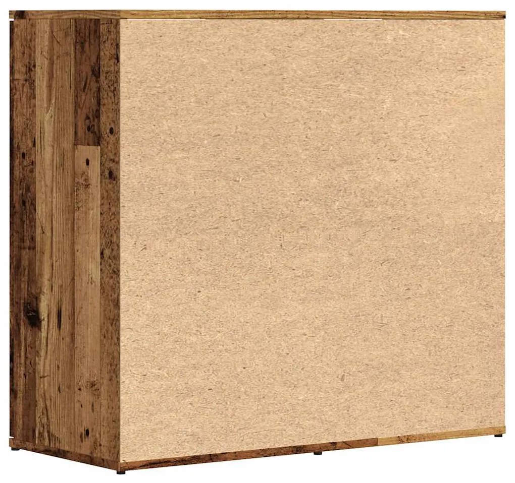 antik fa színű szerelt fa tálalószekrény 80 x 36 x 75 cm