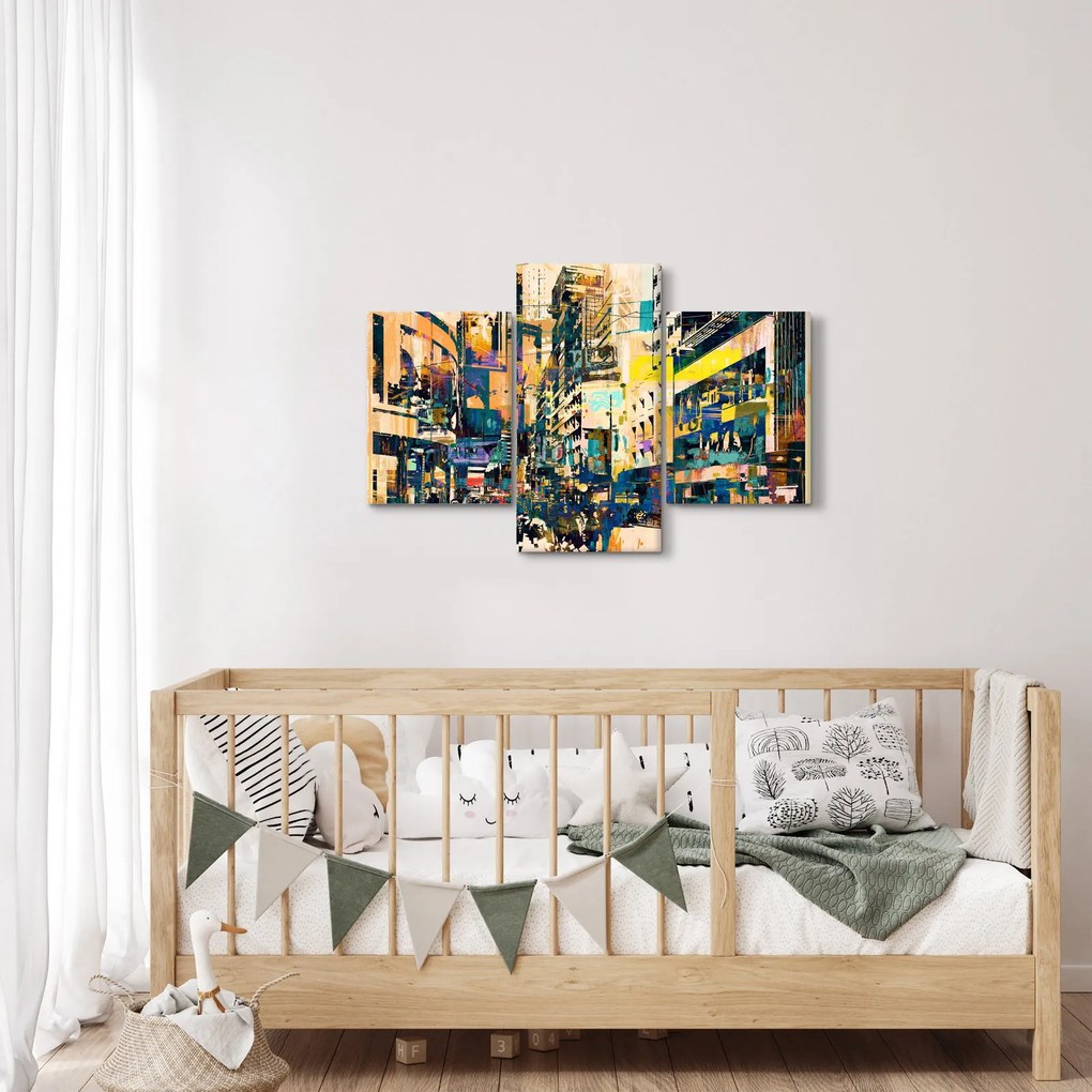 Kép - Festett absztrakció (90x60 cm)