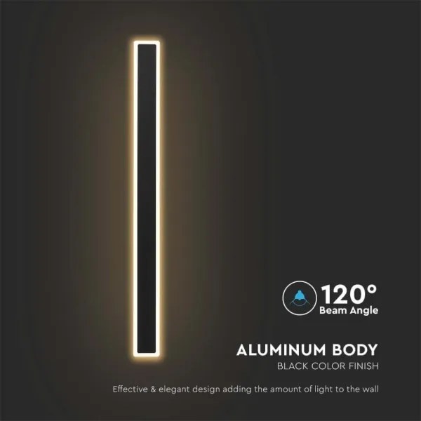 LED Kültéri fali lámpa LED/17W/230V 3000K IP65 fekete