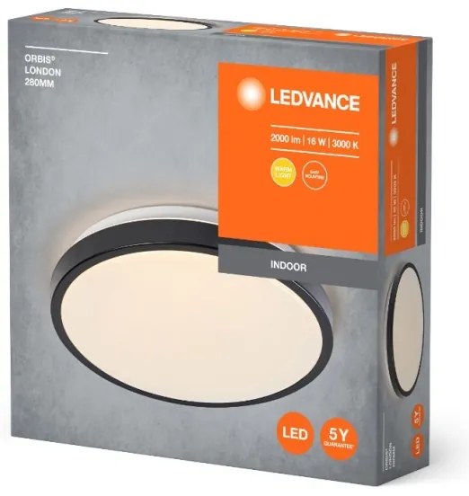 Ledvance - LED Mennyezeti lámpa ORBIS LONDON LED/16W/230V fekete