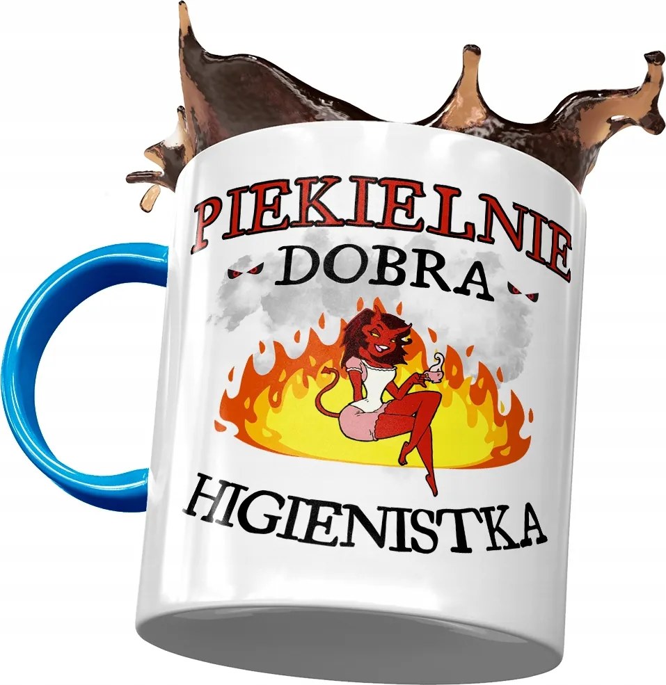 Kék Bögre Higiénikusoknak Pokolian Jó Nyomtatott Fotóval