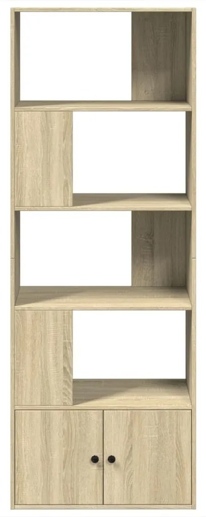 sonoma tölgy színű szerelt fa könyvespolc 70 x 36 x 189 cm