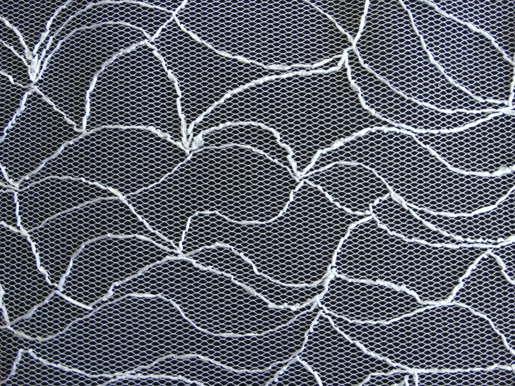 Mg Függöny háló hímzés 583/2 Fehér 320x250cm G szalaggal