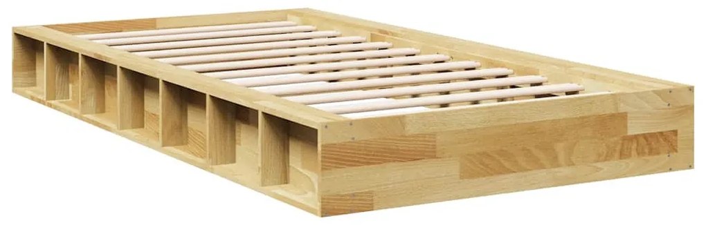 ágykeret matrac nélkül 80x200 cm tömör fa tölgyfa