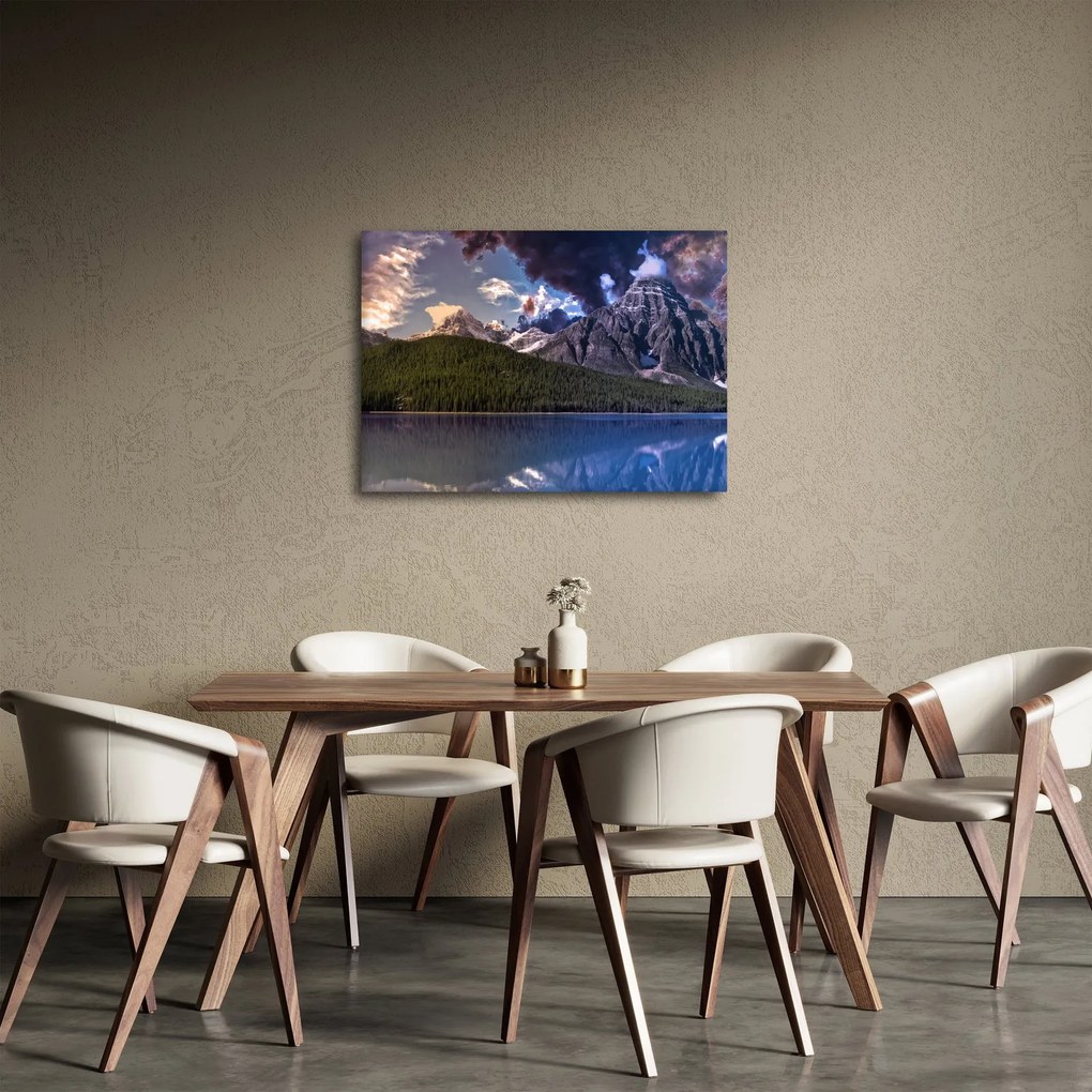A tó és a hegyek képe (70x50 cm)