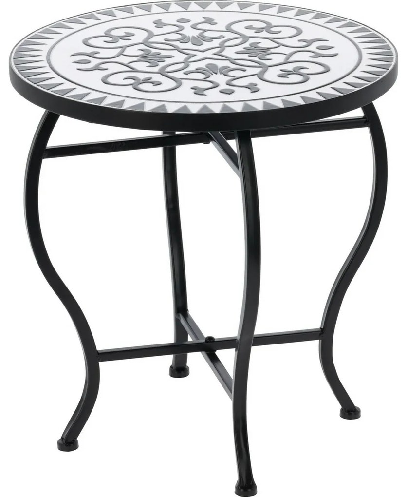 Bistro kültéri asztal mozaika dekorral fény, 38 x magasság 40 cm