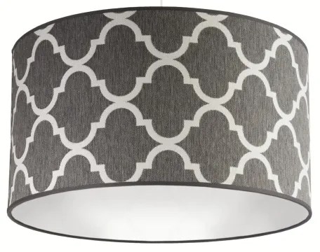 Duolla - Csillár zsinóron MAROKO 1xE27/40W/230V átm. 45 cm szürke/fehér