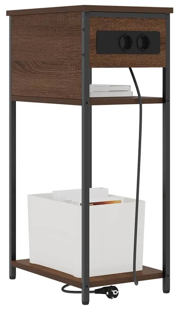 Éjjeliszekrény barna tölgy 41 x 28 x 76 cm Faanyag