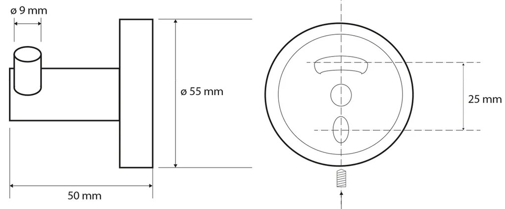 SAPHO XB203 X-Round Black dupla horog, fekete