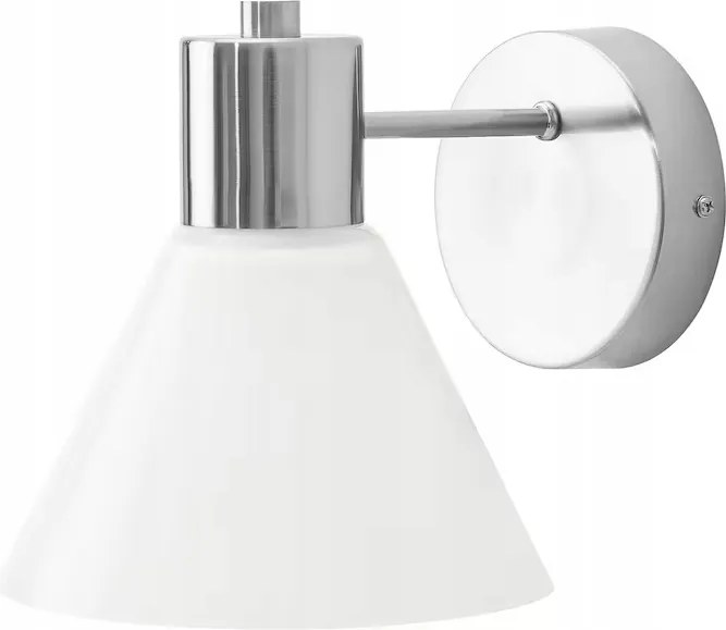 Ikea Flugbo Fali lámpa, vezetékes telepítés, nikkelezett/üveg