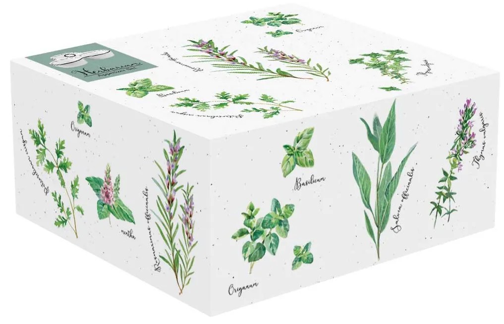 Porcelán fűszernövényes kínálótál 3 részes Herbarium