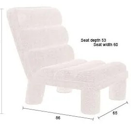 Bézs buklé fotel Fern – Dutchbone