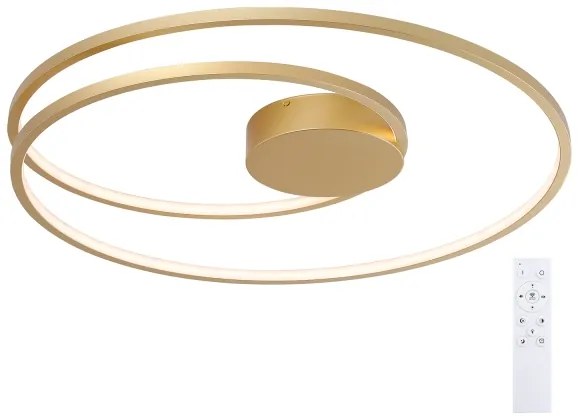 Brilagi-LED Fényerőszabályozható mennyezeti lámpa TWISTER LED/105W/230V átm. 100 cm aranyszínű + távirányító