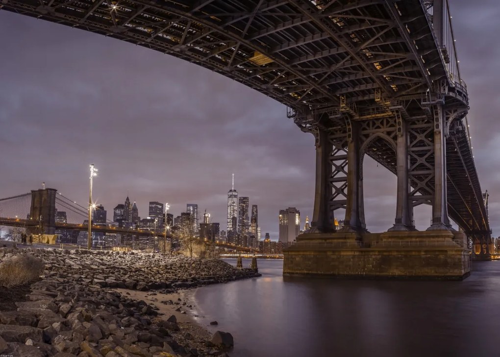 Poszter 70x50cm Manhattan híd és New York panoráma 2, Assaf Frank