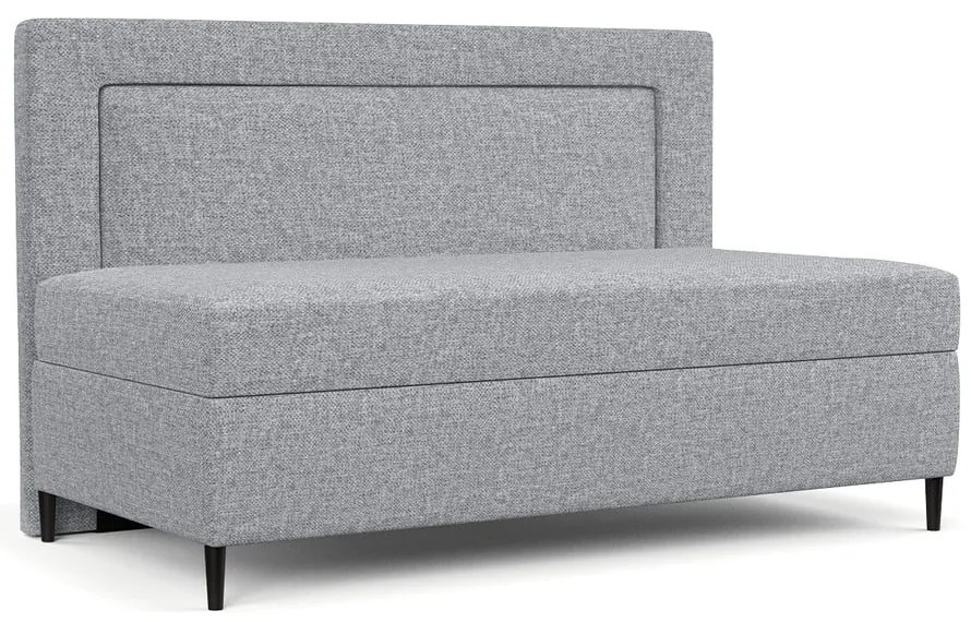 Szürke kárpitozott egyszemélyes ágy 90x200 cm Alba – Maison de Rêve