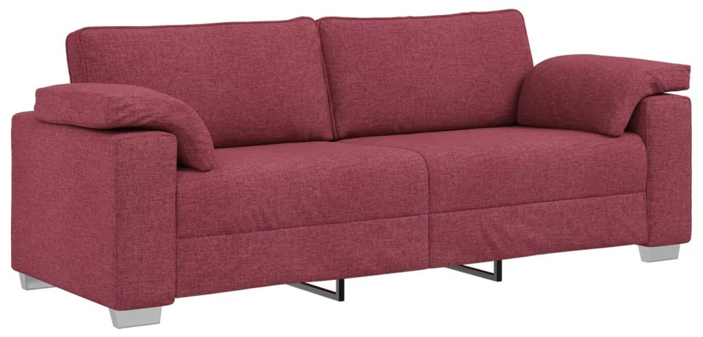 3 személyes kanapé borvörös 178 cm szövet