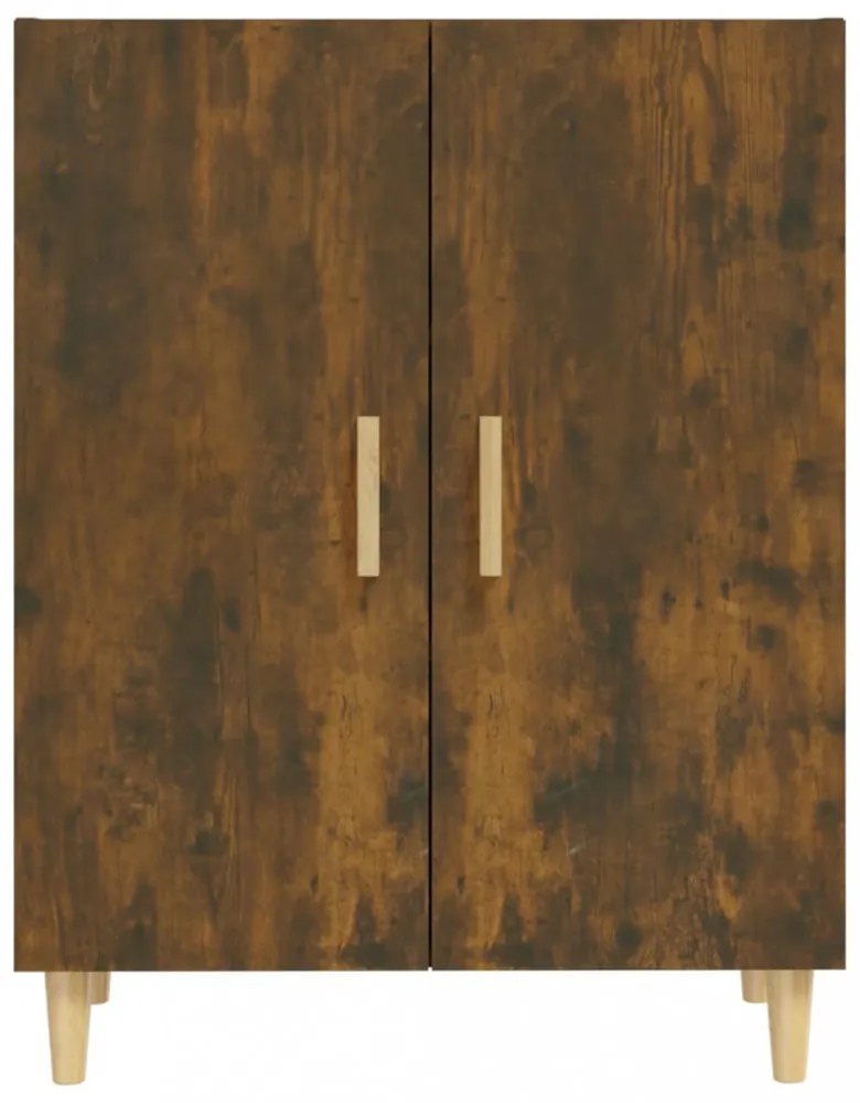 füstös tölgyszínű szerelt fa tálalószekrény 70 x 34 x 90 cm
