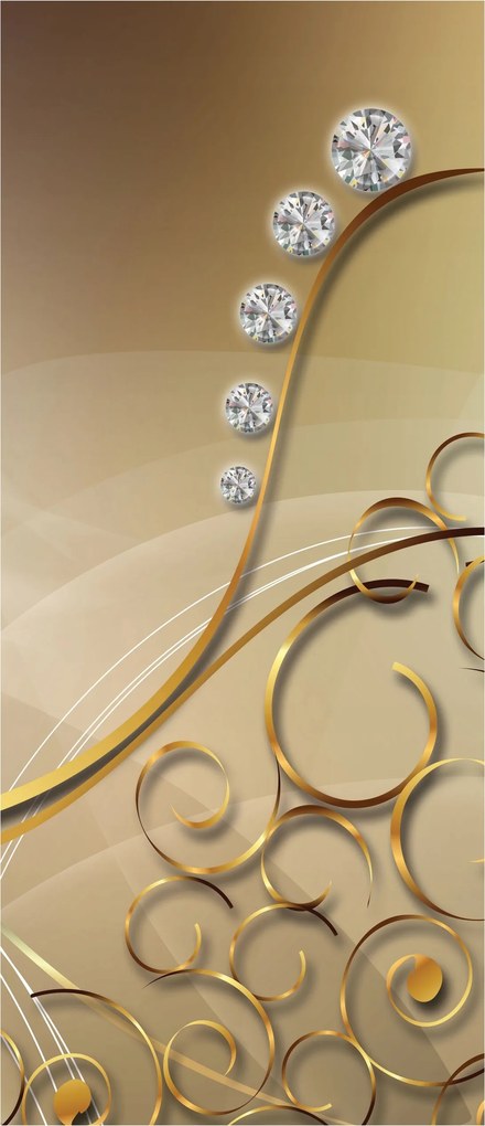 Flizelin fotótapéta Arany vonalak Absztrakt pántok Modern 91x211 +ragasztó