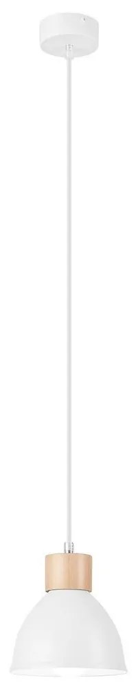 Csillár zsinóron NICO 1xE27/60W/230V fehér