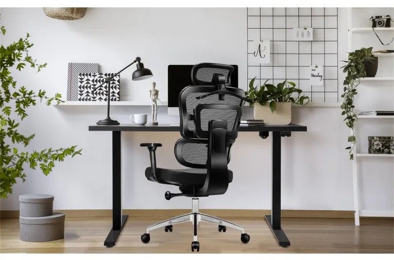 Ergonomikus ortopéd kényelmes irodai forgószék , deréktámasz fekete