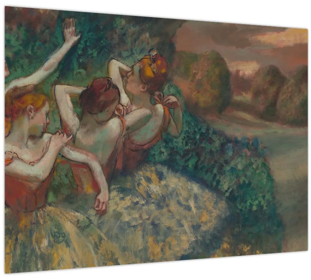 Üveg kép - Edgar Degas, Four Dancers, reprodukciók (70x50 cm)