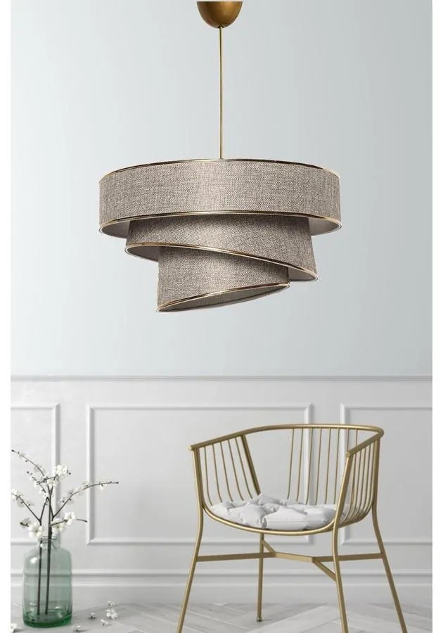 Függőlámpa, Couper - Beige, Arany