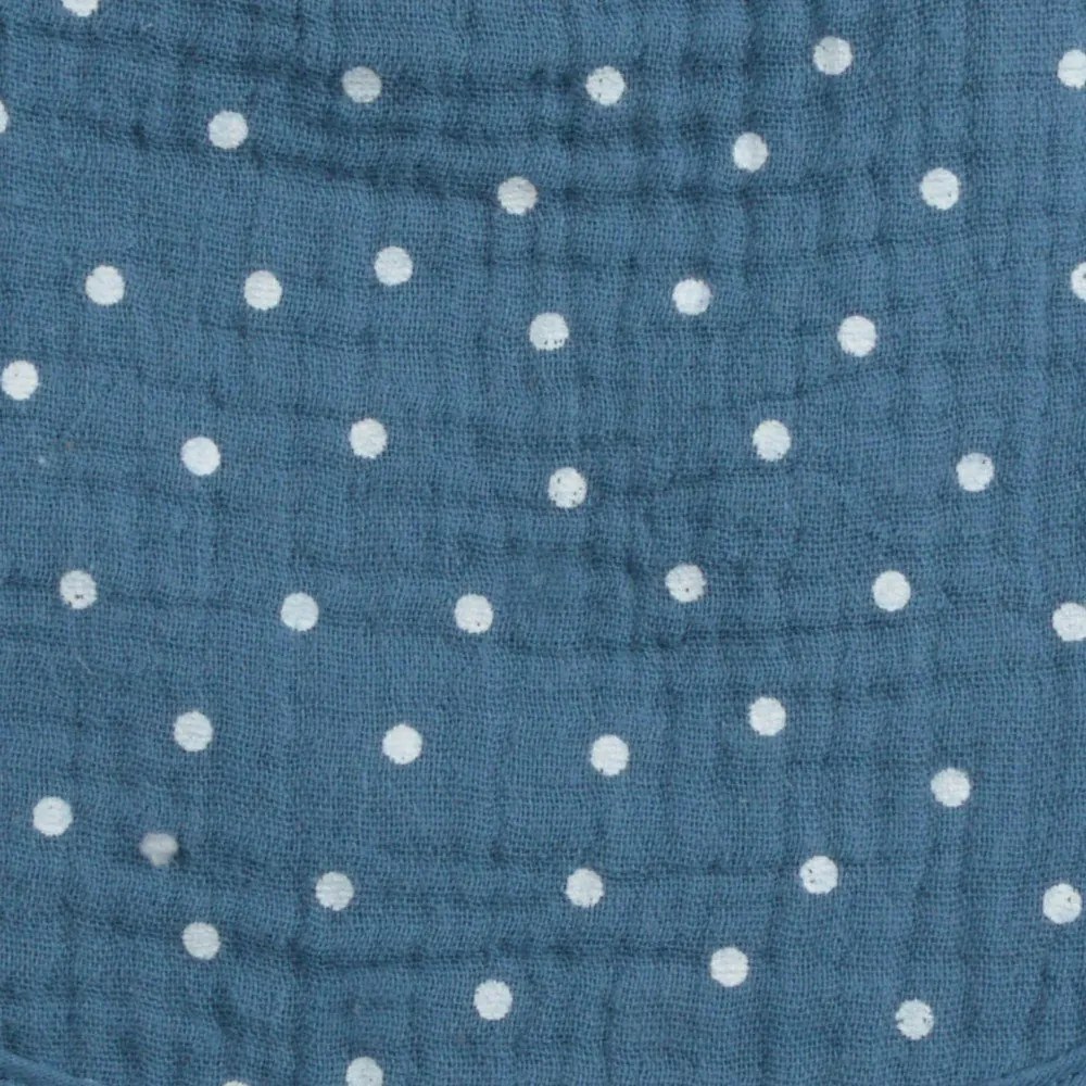 Kék muszlin gyerek takaró 75x75 cm – Bébé Douceur