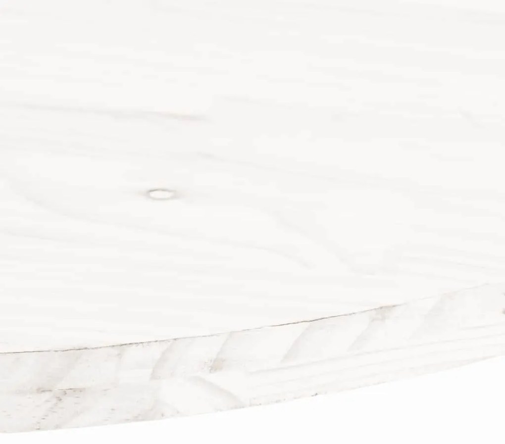 fehér tömör fenyőfa ovális asztallap 110x55x2,5 cm