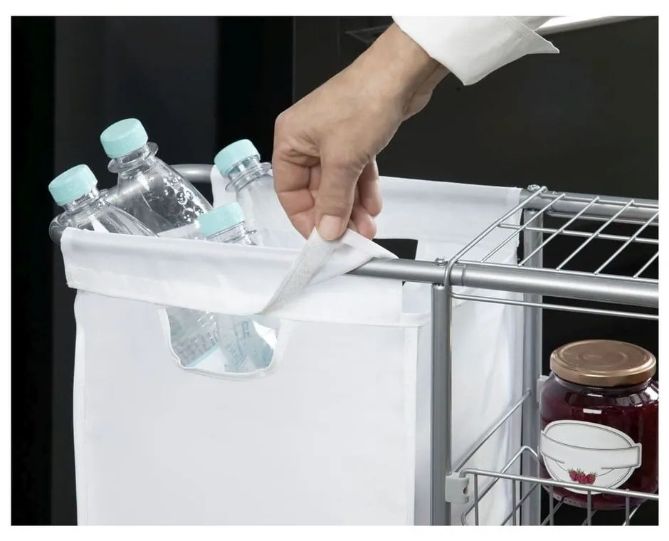Slim univerzális gurulós polc kosárral, 28 l - Wenko