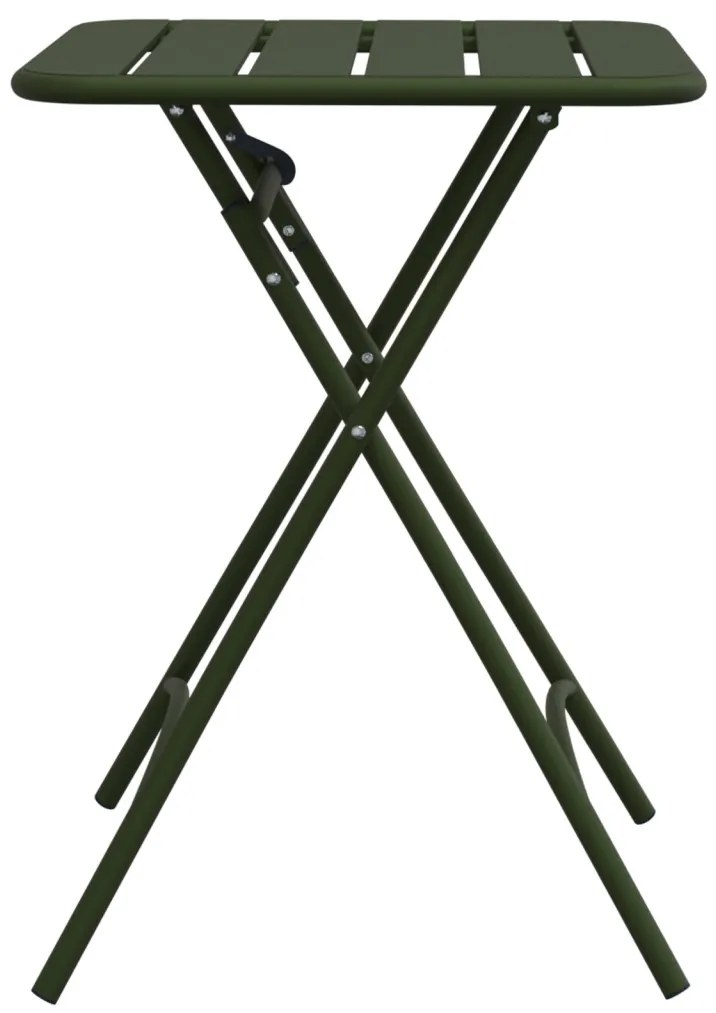 Kerti Asztal Sötétzöld 55 x 55 x 73 cm Porfestett acél