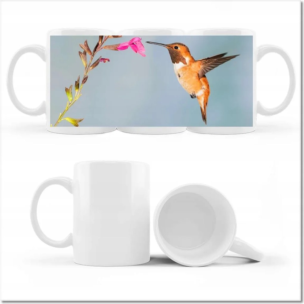 Kolibri mintás bögre, nektár