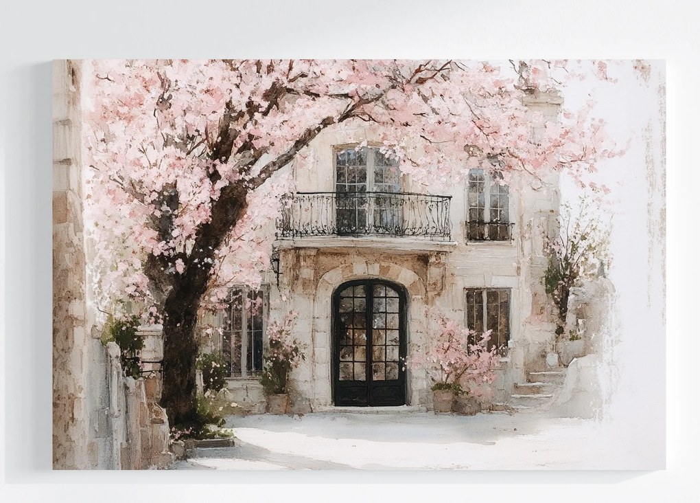 Vászonkép Canvas Tájkép Franciaország Provence Ház Villa Fa 60x40