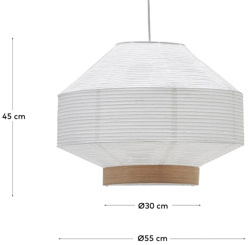 Fehér lámpabúra ø 55 cm Hila – Kave Home