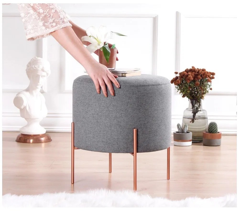 Szürke puff Copper – Artie