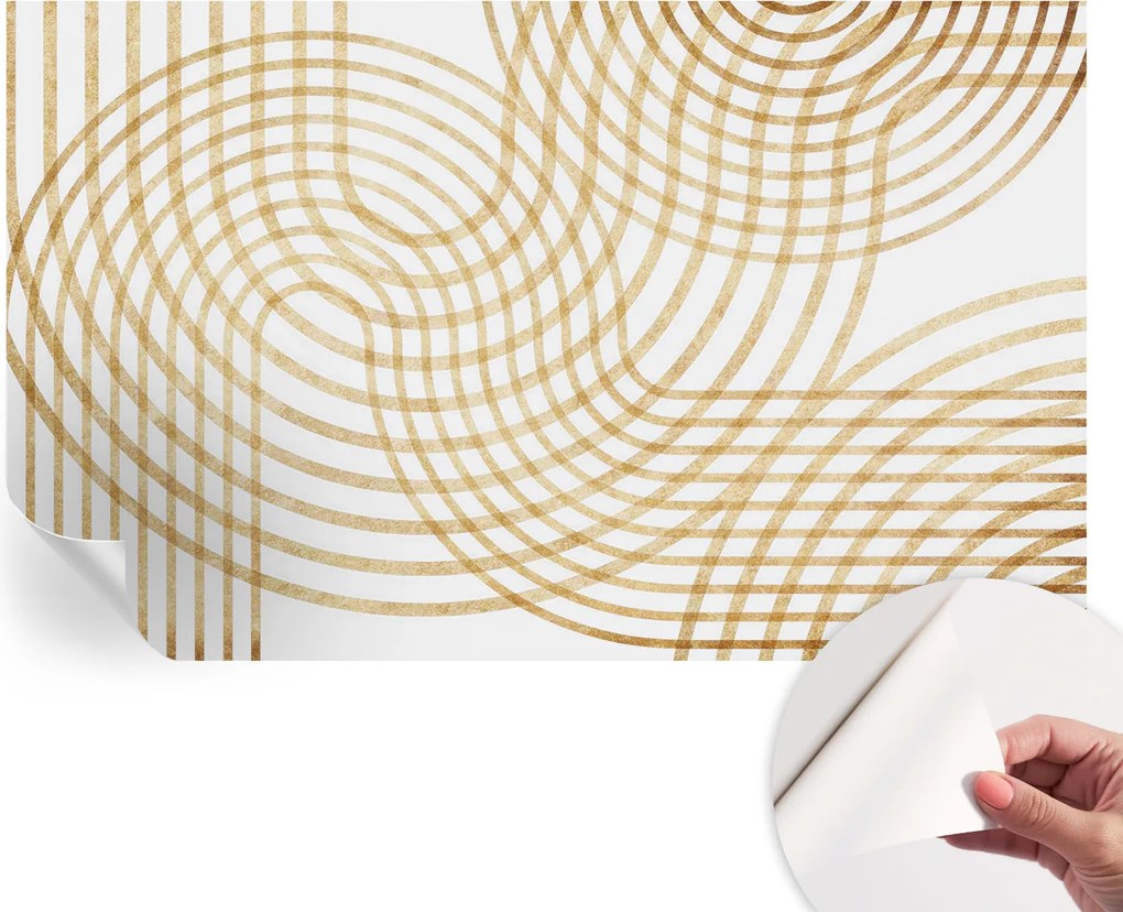 Prémium öntapadós fali fotótapéta Geometrikus szövés 416x254 cm