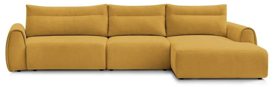 Okkersárga sarokkanapé Aden – Bobochic Paris
