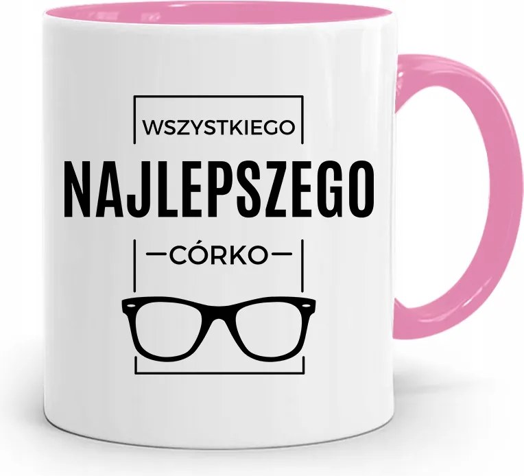 Rózsaszín Bögre Ajándék A Legjobb Lány Lányának fényképes nyomattal