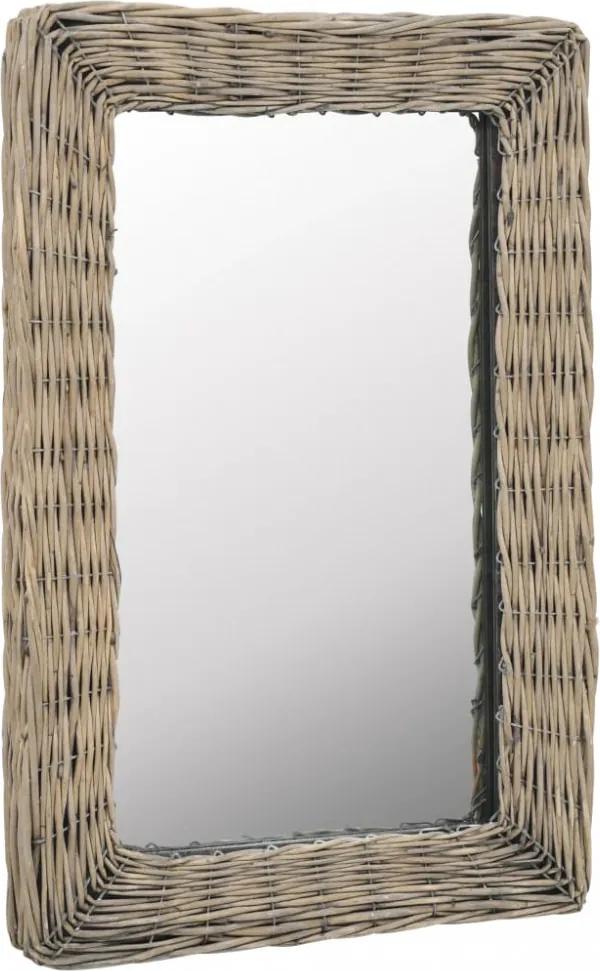 Barna fonott vessző tükör 40 x 60 cm