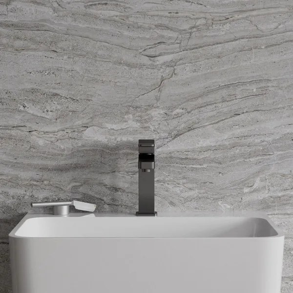 OMNIRES SL7710GR - Mosdócsap SLIDE 17 cm csiszolt grafit