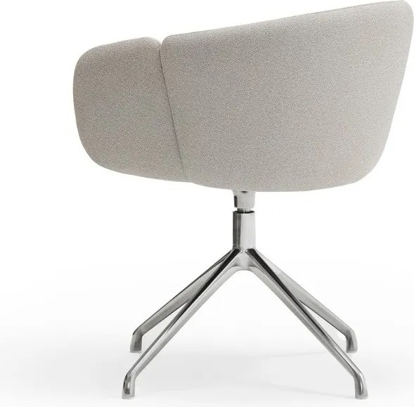 Világosszürke kárpitozott karfás étkezőfotel Add – Teulat