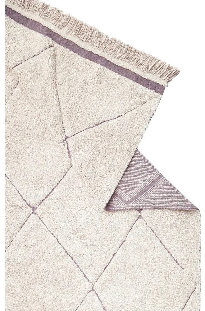 Krémszínű mosható kézi szövésű pamut szőnyeg 140x200 cm Bereber – Lorena Canals