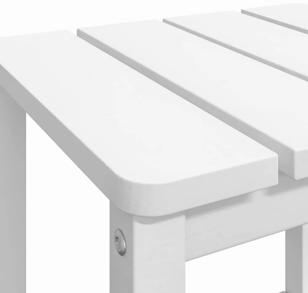 fehér HDPE kerti adirondack asztal 38 x 38 x 46 cm