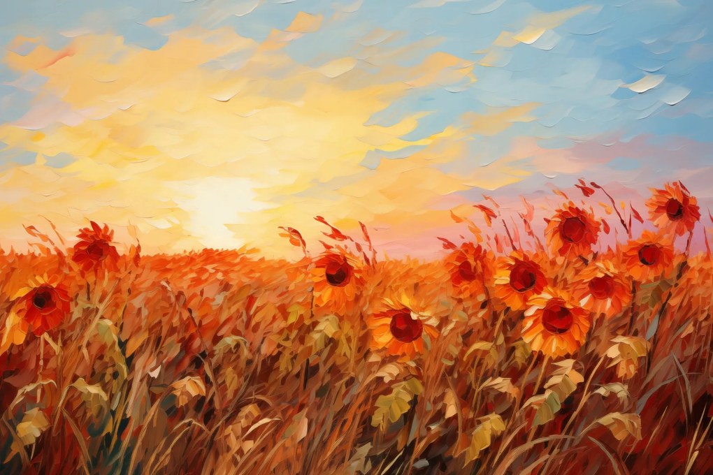 Poszter 45x30cm Alkonyat lángjai