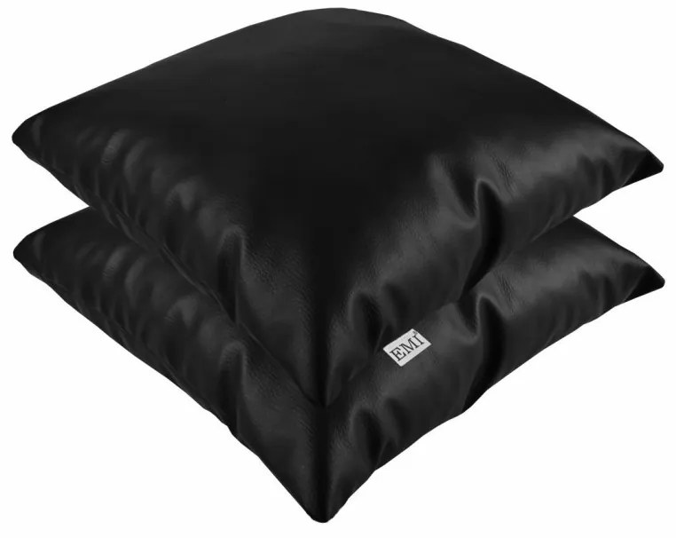 EMI fekete színű műbőr párna, Egyedi varrás - kérjük, a méreteket a megjegyzésben tüntesse fel
