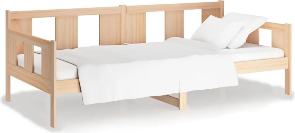 vidaXL tömör fenyőfa kanapéágy 90 x 190 cm