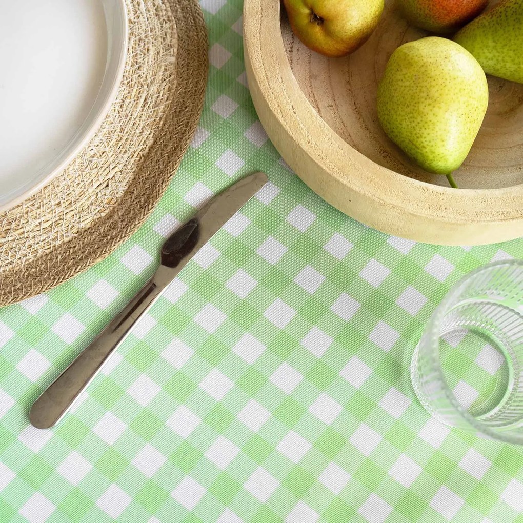 Goldea teflonos asztalterítő - zöld kockás 100 x 100 cm