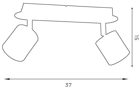 Spotlámpa DEMIA 2xGU10/8W/230V fehér
